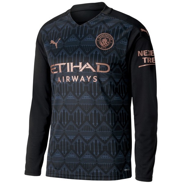 Tailandia Camiseta Manchester City 2ª ML 2020/21 Negro